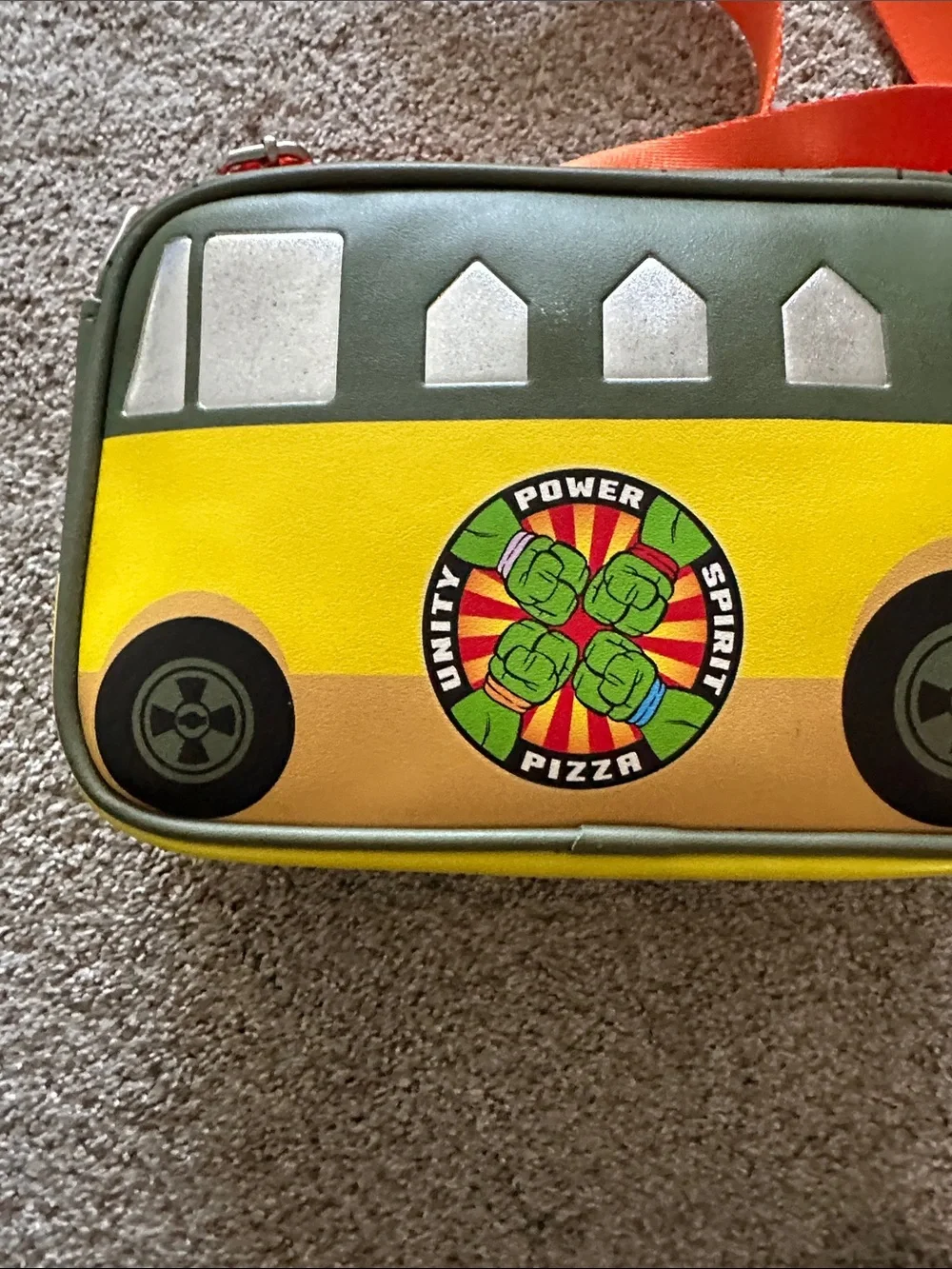 Teenage Mutant Ninja Turtles Kids Orange and Yellow Crossbody Bag
